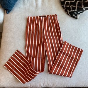 Stretch high waist pin-stripe pants